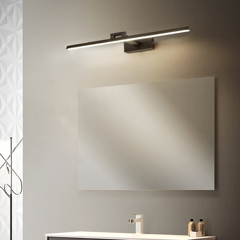 Lineaire LED-Spiegellampen Moderne minimalistische stijl Metaal Enkele Spiegellamp