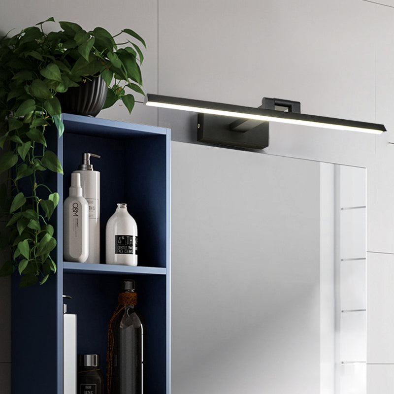 Lineaire LED-Spiegellampen Moderne minimalistische stijl Metaal Enkele Spiegellamp