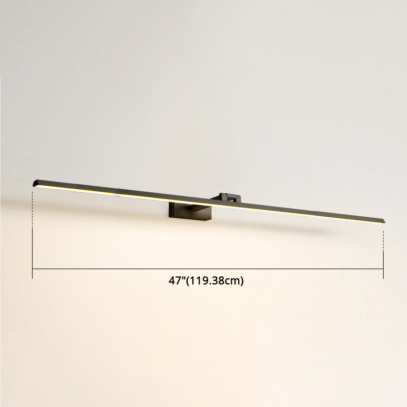 Lineaire LED-Spiegellampen Moderne minimalistische stijl Metaal Enkele Spiegellamp