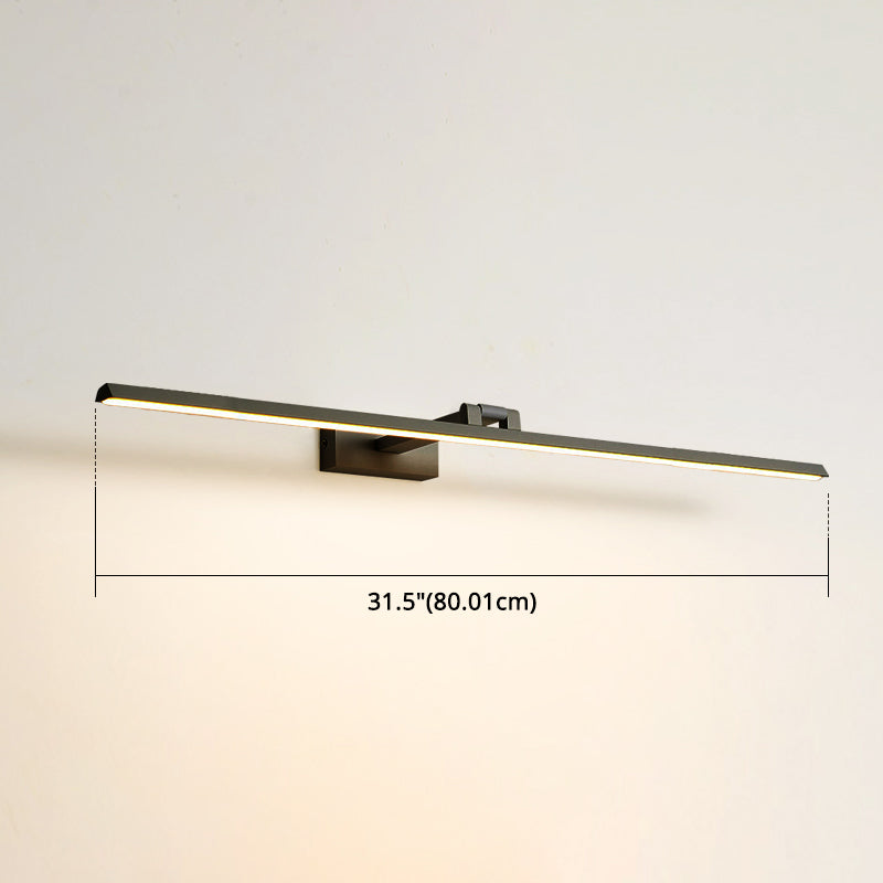 Lineaire LED-Spiegellampen Moderne minimalistische stijl Metaal Enkele Spiegellamp