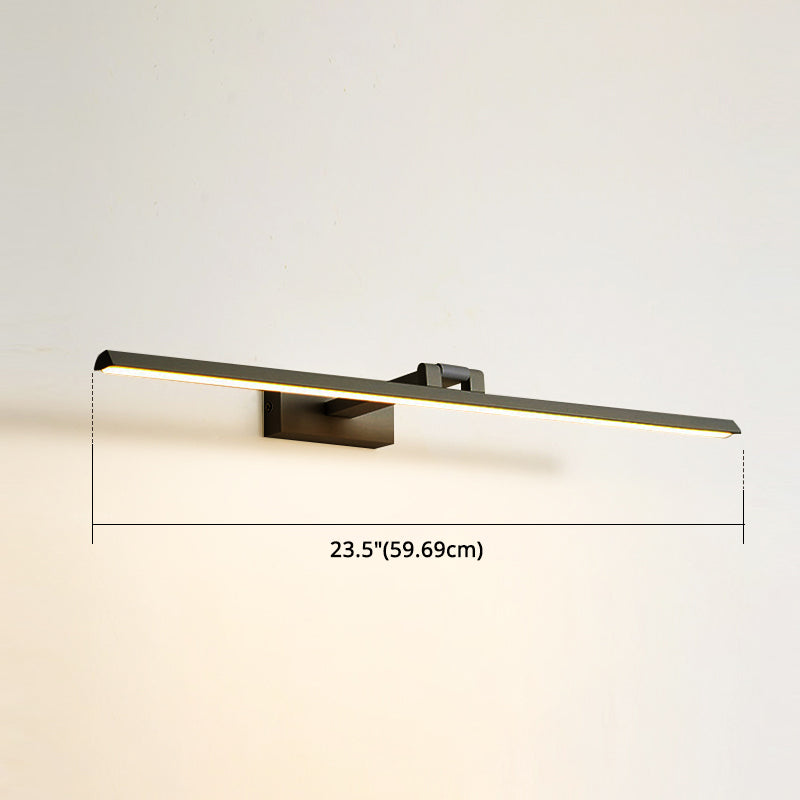 Lineaire LED-Spiegellampen Moderne minimalistische stijl Metaal Enkele Spiegellamp