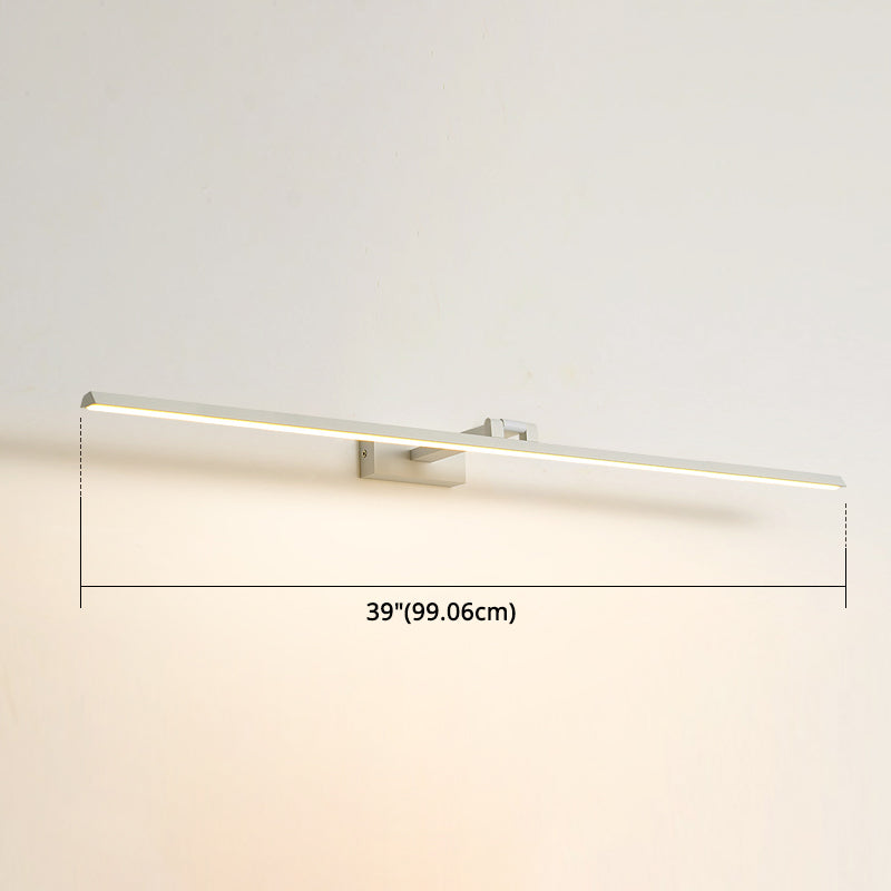 Lineaire LED-Spiegellampen Moderne minimalistische stijl Metaal Enkele Spiegellamp