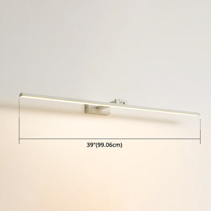 Lineaire LED-Spiegellampen Moderne minimalistische stijl Metaal Enkele Spiegellamp