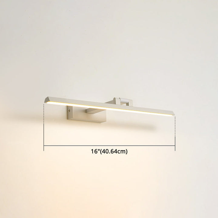 Lineaire LED-Spiegellampen Moderne minimalistische stijl Metaal Enkele Spiegellamp