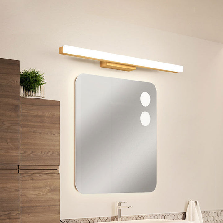 Rechthoekige Wandlamp Vanity Scandinavische Minimalistische Stijl Hout Enkele Vanity Lamp
