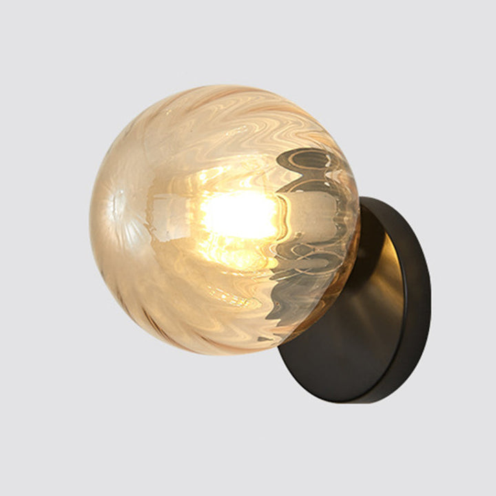 Moderne eenvoud Wandlamp 1 licht Metaal Wandlamp met glas scherm