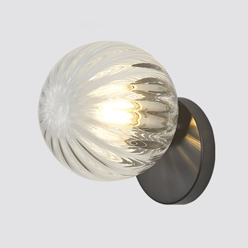 Moderne eenvoud Wandlamp 1 licht Metaal Wandlamp met glas scherm