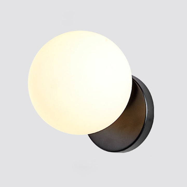 Moderne eenvoud Wandlamp 1 licht Metaal Wandlamp met glas scherm