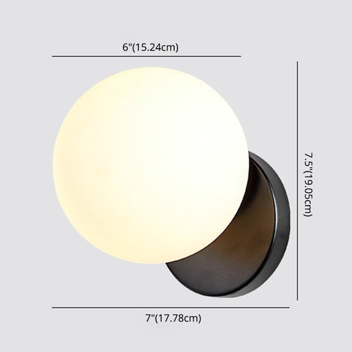 Moderne eenvoud Wandlamp 1 licht Metaal Wandlamp met glas scherm