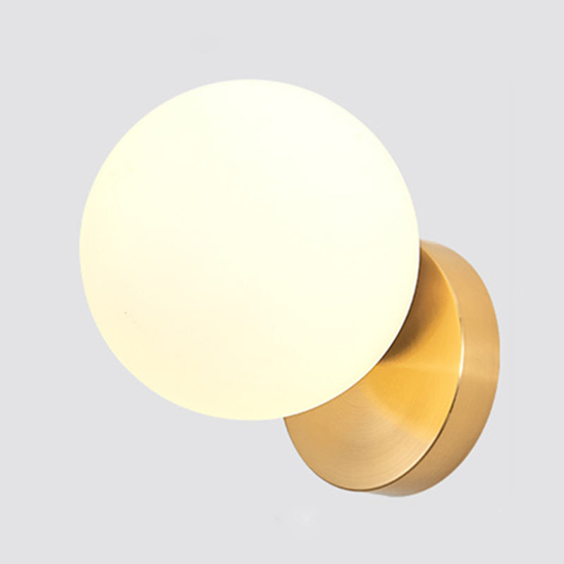 Moderne eenvoud Wandlamp 1 licht Metaal Wandlamp met glas scherm