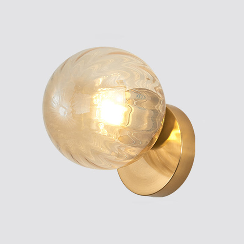 Moderne eenvoud Wandlamp 1 licht Metaal Wandlamp met glas scherm