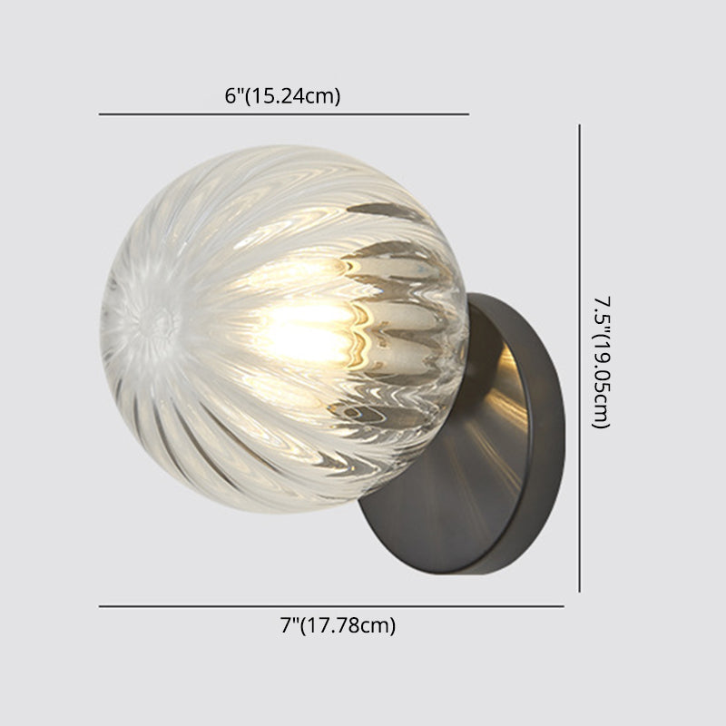 Moderne eenvoud Wandlamp 1 licht Metaal Wandlamp met glas scherm