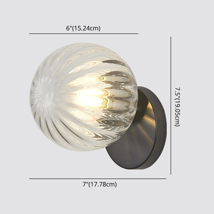 Moderne eenvoud Wandlamp 1 licht Metaal Wandlamp met glas scherm