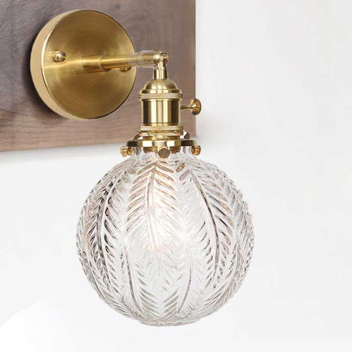 Geometrische/Globe/Pentagram Wandlamp Hedendaags Prismatisch Glas 1 Lamp Messing Wandgemonteerde Verlichtingsarmatuur