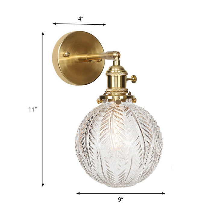 Geometrische/Globe/Pentagram Wandlamp Hedendaags Prismatisch Glas 1 Lamp Messing Wandgemonteerde Verlichtingsarmatuur