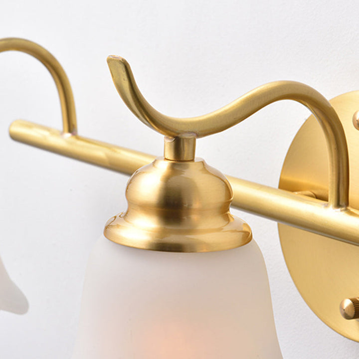 Bloemen Badkamer Wand Wastafel Verlichting Traditionalist Metaal 2/3 Lampen LED Messing Wandverlichting