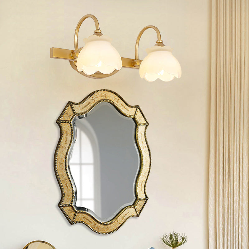 Blossom Badkamer Vanity Spiegel Licht Traditioneel Metaal LED 2/3/4 Koppen Messing Wandlamp