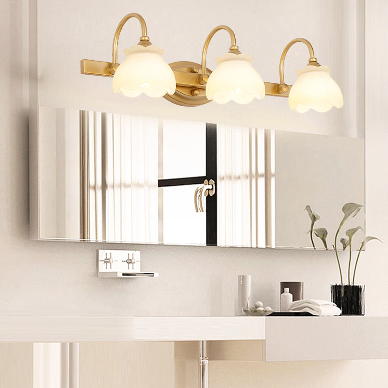 Blossom Badkamer Vanity Spiegel Licht Traditioneel Metaal LED 2/3/4 Koppen Messing Wandlamp
