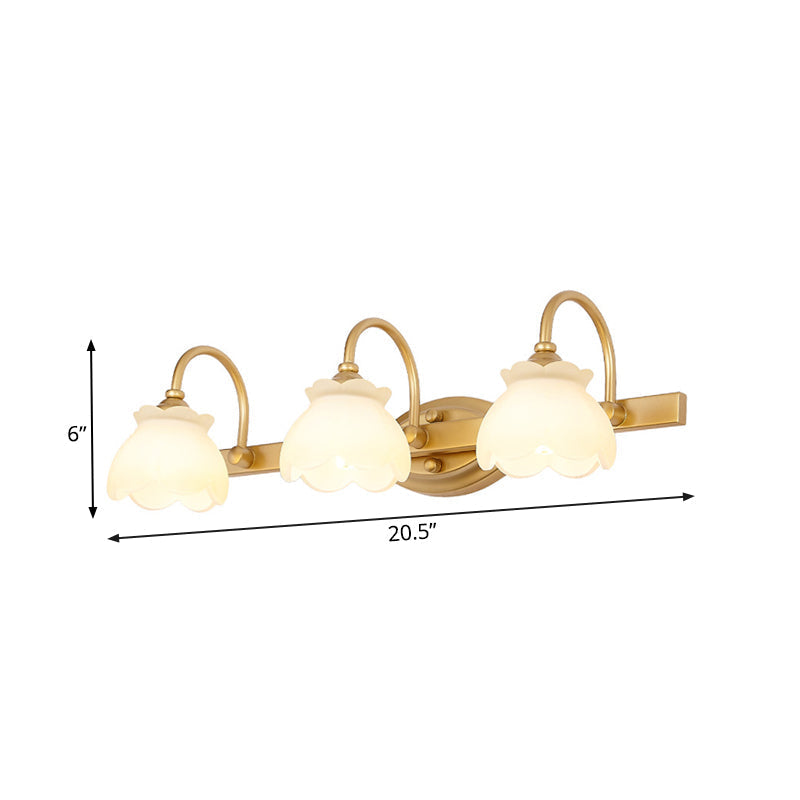 Blossom Badkamer Vanity Spiegel Licht Traditioneel Metaal LED 2/3/4 Koppen Messing Wandlamp
