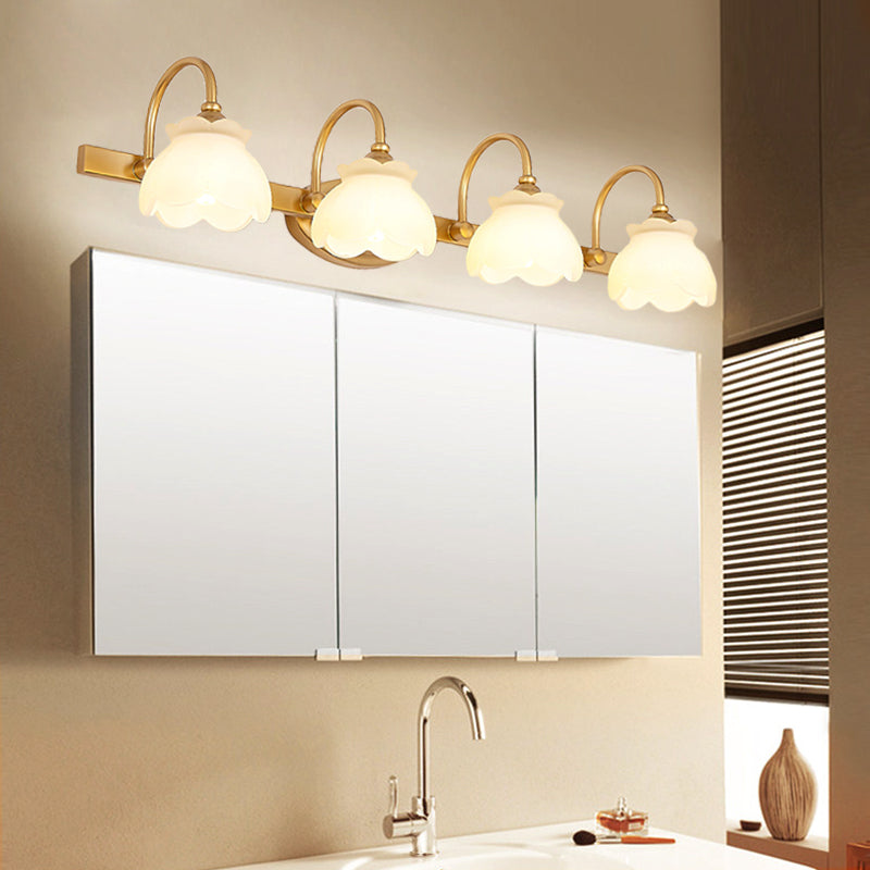 Blossom Badkamer Vanity Spiegel Licht Traditioneel Metaal LED 2/3/4 Koppen Messing Wandlamp