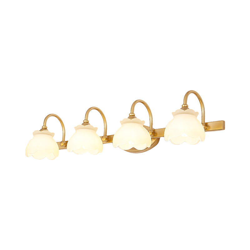 Blossom Badkamer Vanity Spiegel Licht Traditioneel Metaal LED 2/3/4 Koppen Messing Wandlamp