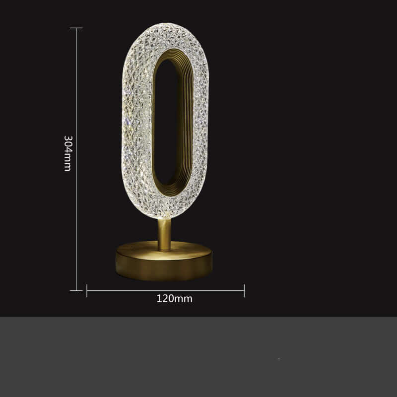 Acryl tafellamp met LED kristallen licht