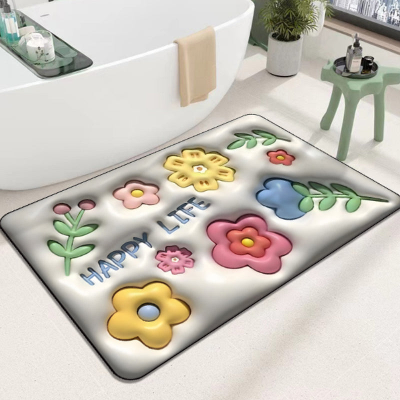 Arosta | 3D bloem zachte diatomiet modder absorberende vloermat