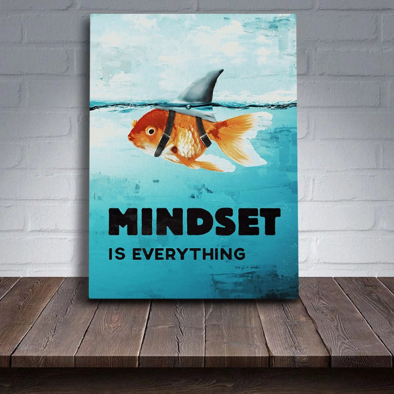 Mindset is alles - Canvas wandkunst schilderij