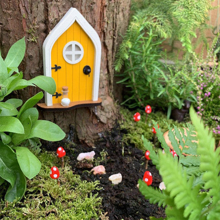 Sprookjesachtige scène - Mini-elven deur