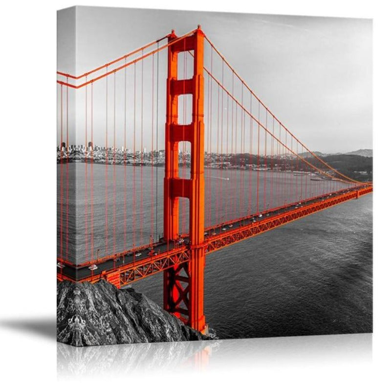 Golden Gate Bridge - Canvas Wandkunst Schilderij