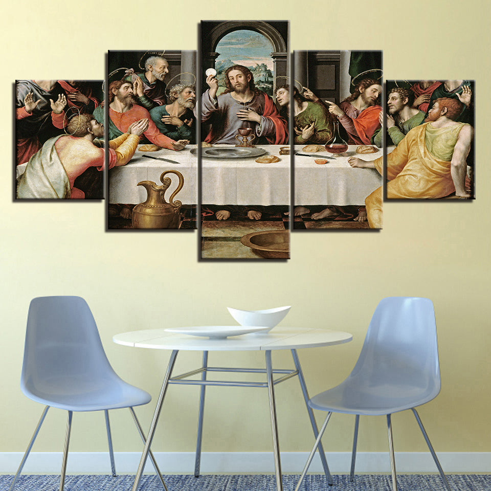 Het Laatste Avondmaal - Canvas Wanddecoratie Schilderij