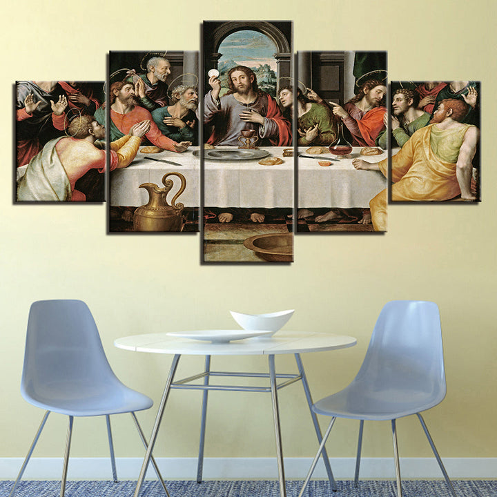 Het Laatste Avondmaal - Canvas Wanddecoratie Schilderij
