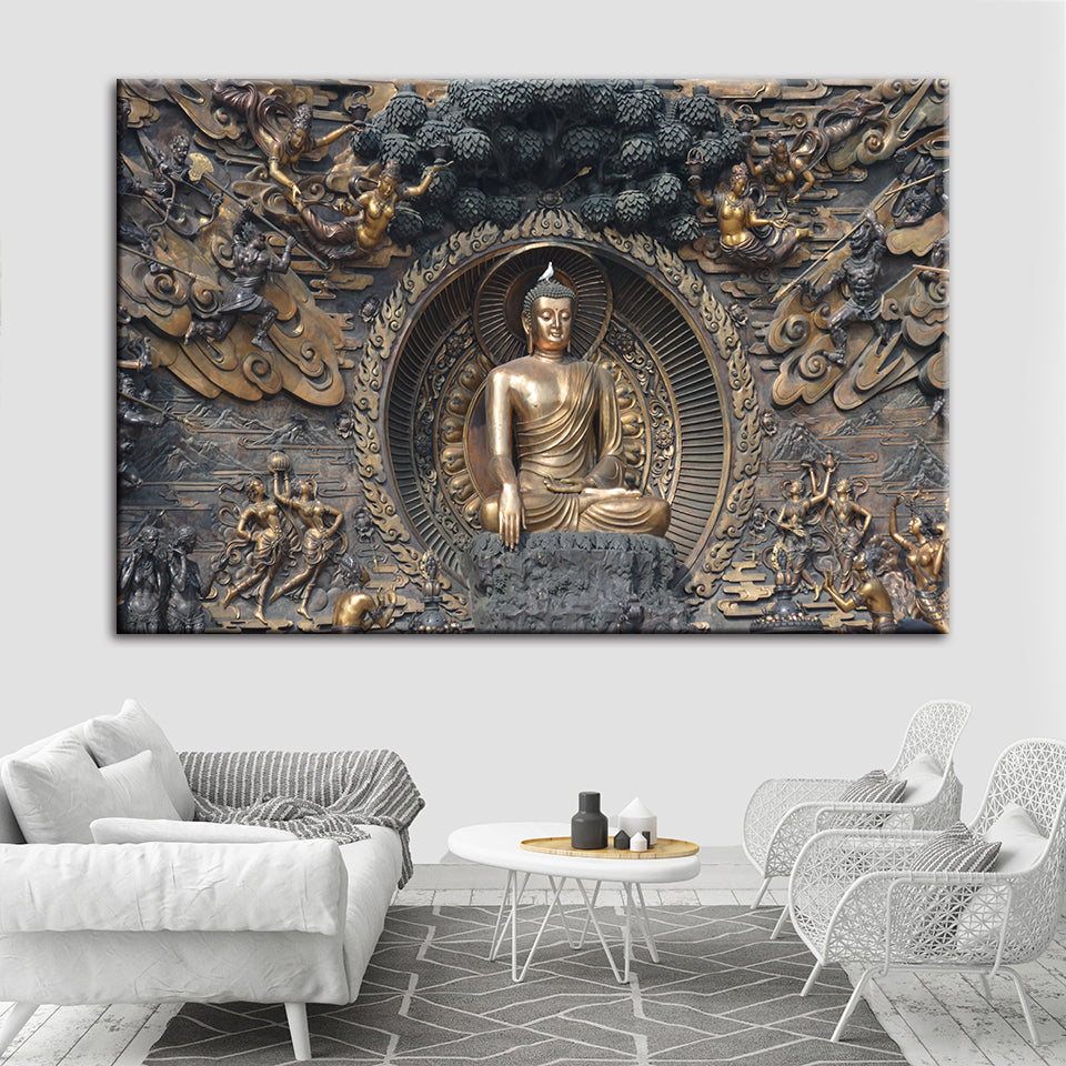Mahavira Friedliche - Canvas Wandkunst Schilderij