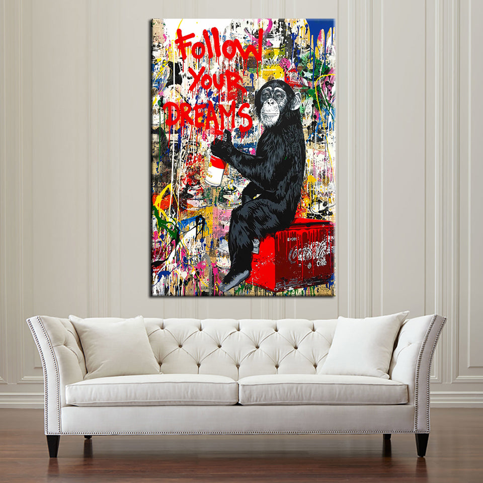 Volg je dromen - Canvas wandkunst schilderij