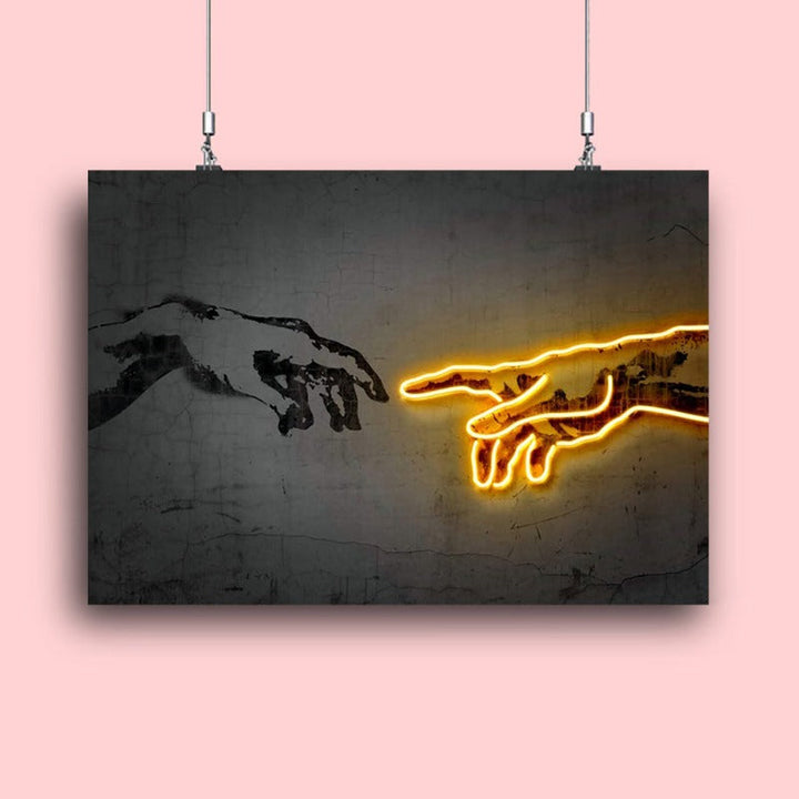De lichtere touch - canvas wandkunst schilderij