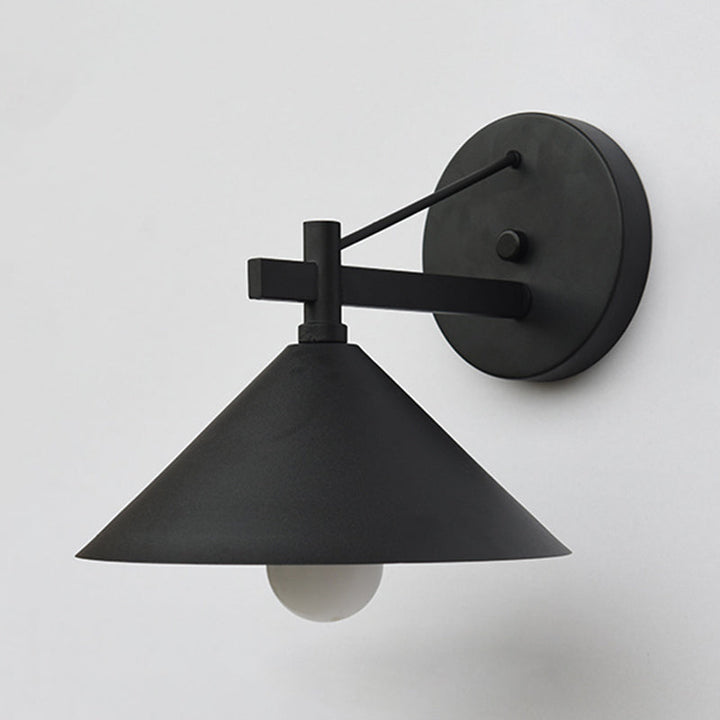 Metaal Kegel Wandlamp Vintage 1 Licht Buitenwandverlichting Lamp in Zwart/Antiek Messing/Oud Zilver