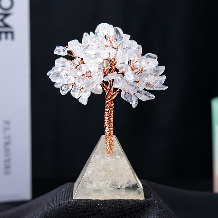 Natuurlijke Steen Grind Piramide Basis Feng Shui Boom