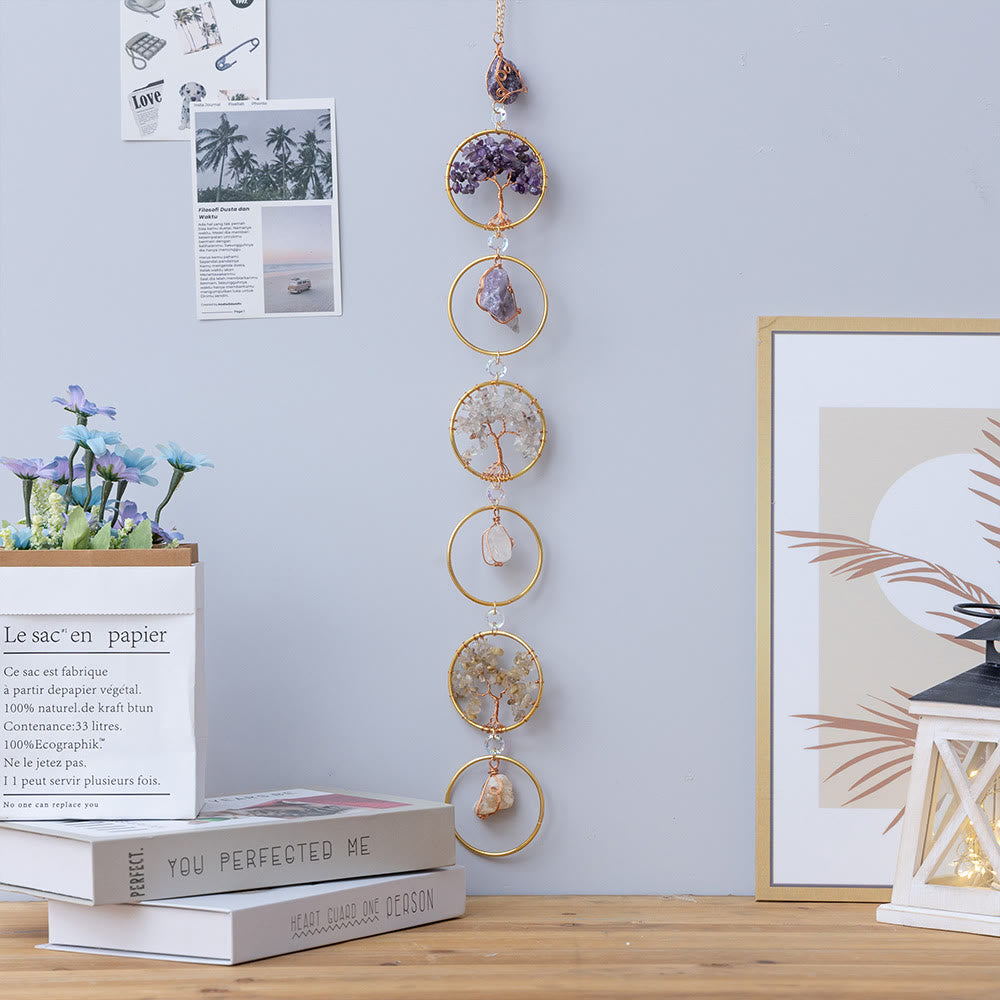 Kristallen Levensboom 6 Ringen Wanddecoratie Ornament