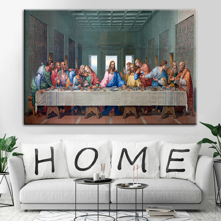Het Laatste Avondmaal - Canvas Wanddecoratie Schilderij