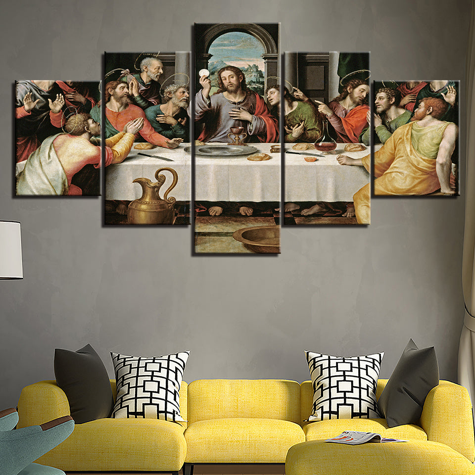 Het Laatste Avondmaal - Canvas Wanddecoratie Schilderij