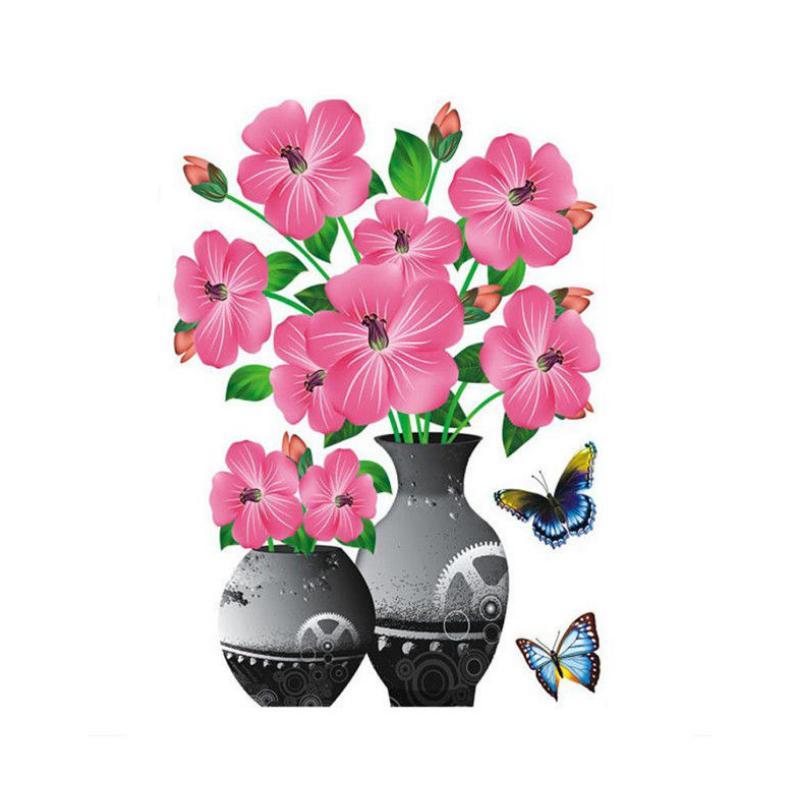 3D Vaasje Muur Sticker
