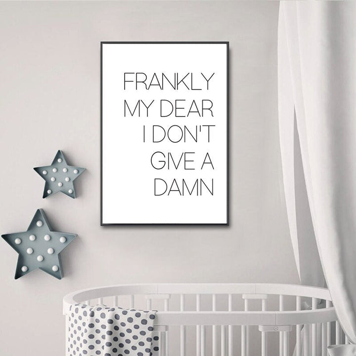 Give A Damn - Canvas Muurkunst Schilderij