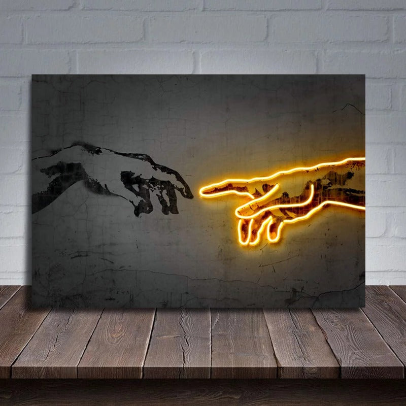 De lichtere touch - canvas wandkunst schilderij