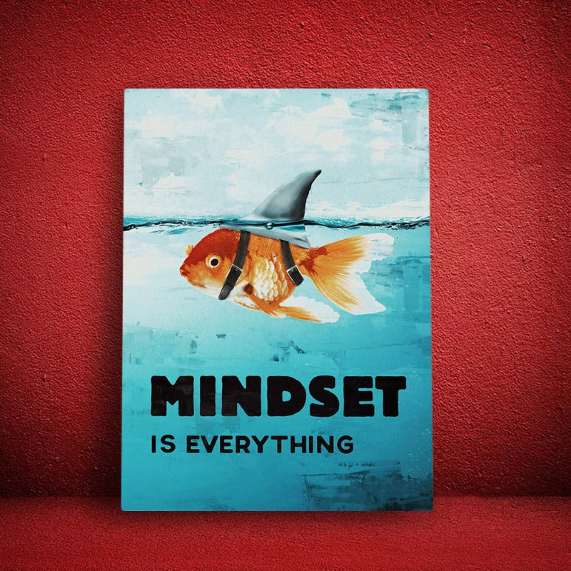 Mindset is alles - Canvas wandkunst schilderij