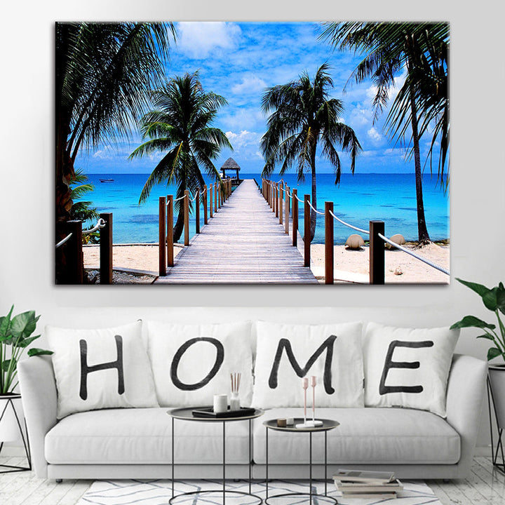 Maldiven vakantie - canvas muurkunst schilderij