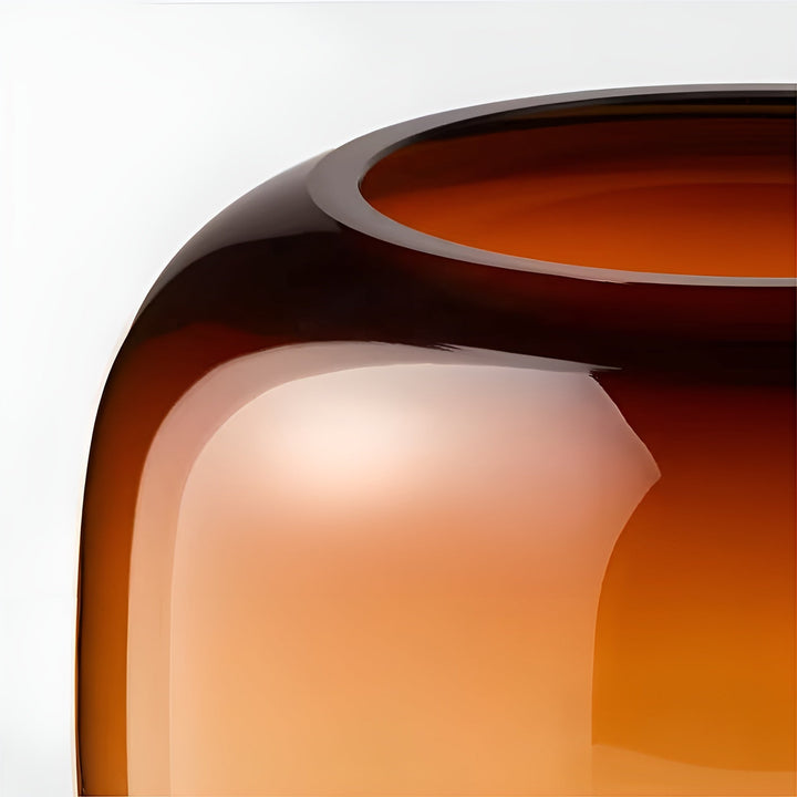 Handvaas van glas door Arostaown – minimalistisch en decoratief | Transparante binnenkant voor bloemen, hydroponics en moderne planten in amber