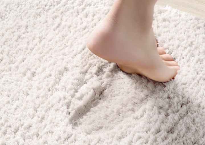 Arosta | Feblilac Get Naked Witte Vloer Badmat, 50x80cm Badkleed, Pluche Waterabsorberend, Antislip Toiletmat, Kunststof Badmatten, Beste Badkleden