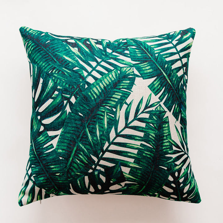 Tropisch Bladprint Decoratieve Kussen