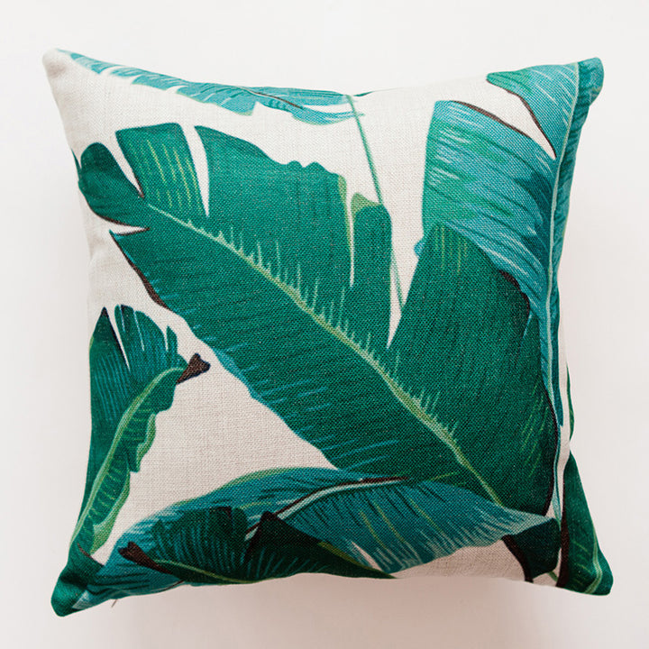 Tropisch Bladprint Decoratieve Kussen