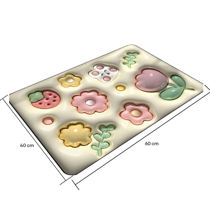 Arosta | 3D bloem zachte diatomiet modder absorberende vloermat